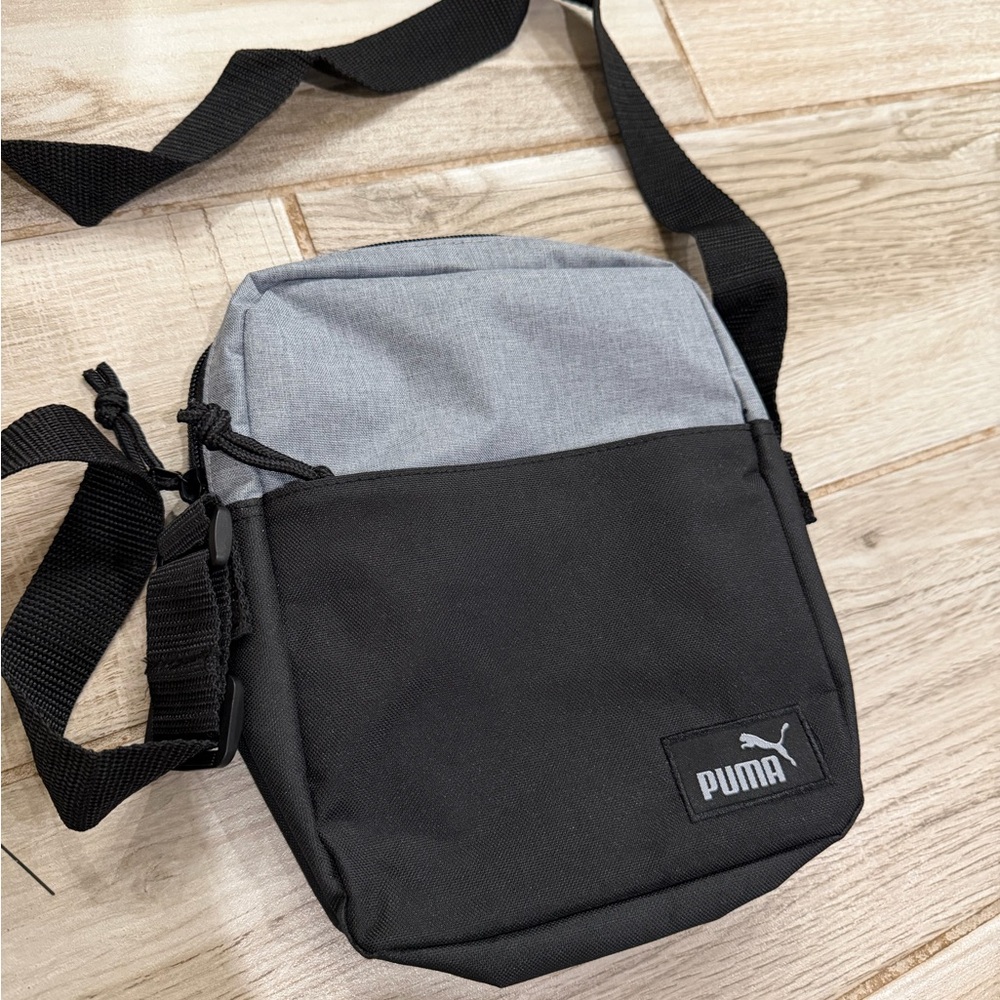 PUMA Two-Tone Black and Gray Messenger Bag